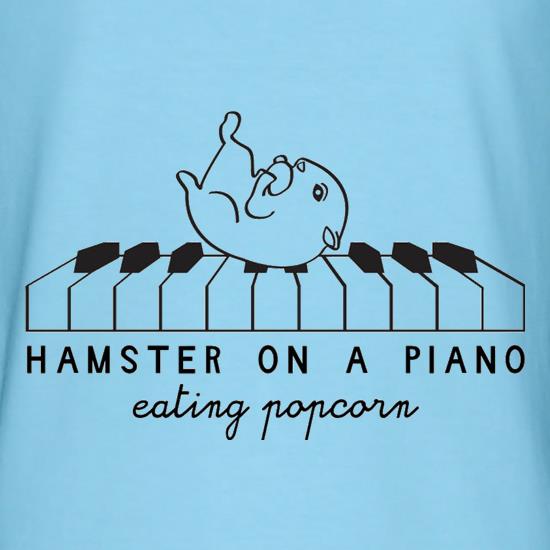 Hamster On A Piano Eating Popcorn t-shirts